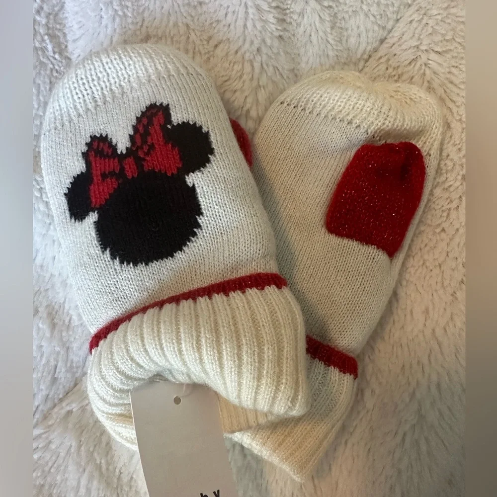 Brand New NWT Gap babyGap Disney Minnie Mouse Girls Mittens XS/S